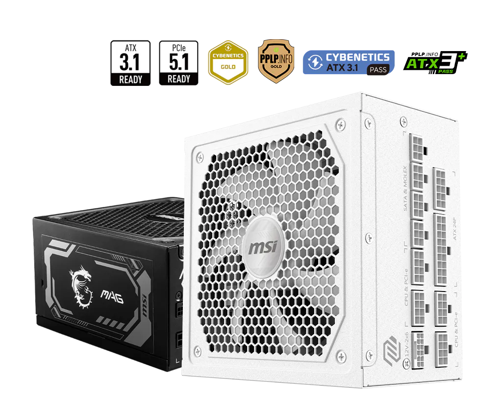 MSI MAG A-GL PCI-e 5.0 1000W dış görünüş