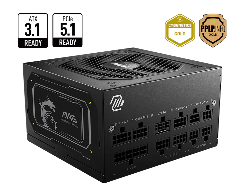 MSI MAG A-GL PCI-e 5.0 II 850W dış görünüş