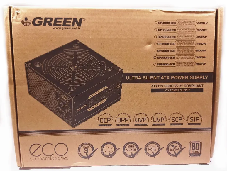 Green GP550A ECO kutu ön yüz